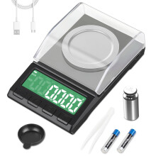 Professional Milligram Scale Rechargeable, 100g/0.001g Diyife High Precision Small Pocket Scale with Backlit LCD Display, Tare, Calibration, Portable