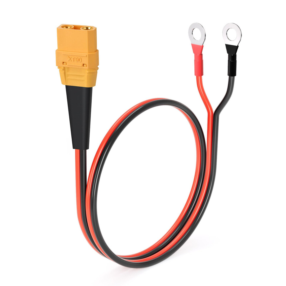 Elfculb 10Awg 2Ft O Ring Terminal To Xt90 Female Cable, Xt90 To Ring Terminal Cable, Compatible With Lifepo4, Agm, Deep-Cycle, And Ev Lead-Acid Batte 55481083