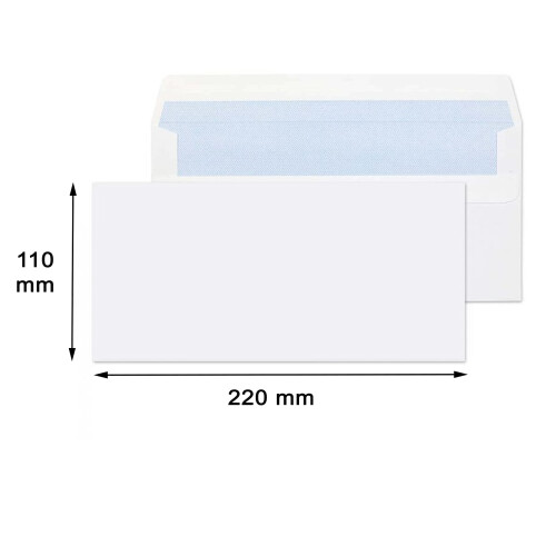 Mixed Size Pack Standard / A5 / A4 No Window SELF Seal Envelopes Plain White DL 2