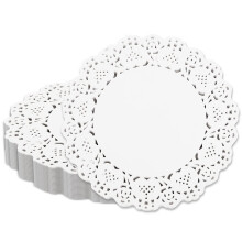 Vin Beauty 150 Piece White Lace Paper Doilies - 5.5 Inch Round, Disposable, Perfect for Buffet, Cake, Fried Food, Party, Christmas, Wedding Tableware