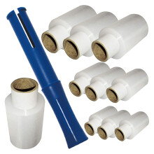 10 x Mini Rolls Hand Pallet Cling Film Shrink Wrap 100mm x 150m (17mu) & 1 Handy Dispenser