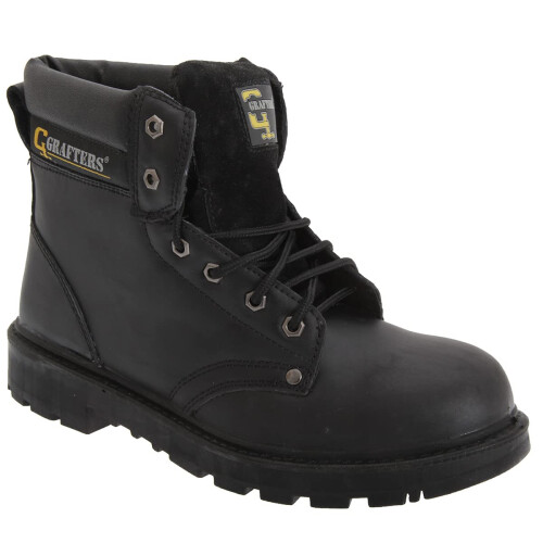 Grafters APPRENTICE Unisex Leather Safety Boots Brown 2
