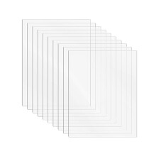 DRERIO 10 Pcs Acrylic Sheet 1mm Clear Acrylic Plexiglass Plastic Sheets for Crafts, 1mm Transparent Acrylic Plastic Sheet for Painting, Picture Frame