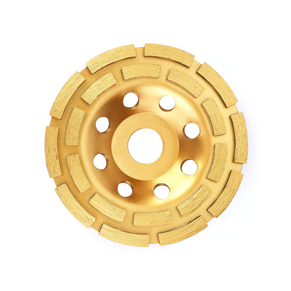 Qwork Diamond Cup, Grinding Disc, Grinding Wheel, 125 Mm X 22.2 Mm For Concrete, Plaster, Granite, Resin, Tile Adhesives, Natural Stone, Etc