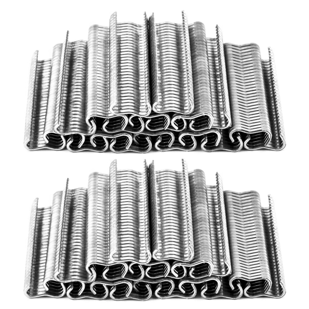 Qwork 2400Pcs Hog Ring, M Clips, Hand Tools For Animal Pet Cages, Fencing 71755397