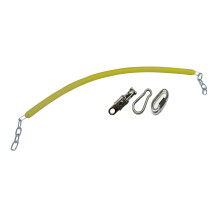 Rubber Coated Stable Stall Chain with Snap Hook (Choice of Colour Horse Door Guard) (Yellow)