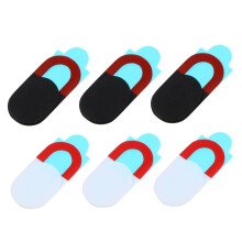 6pcs Webcam Privacy Cover Set for Laptop and Phone, UltraThin Slide Camera Lens Cover, Black White