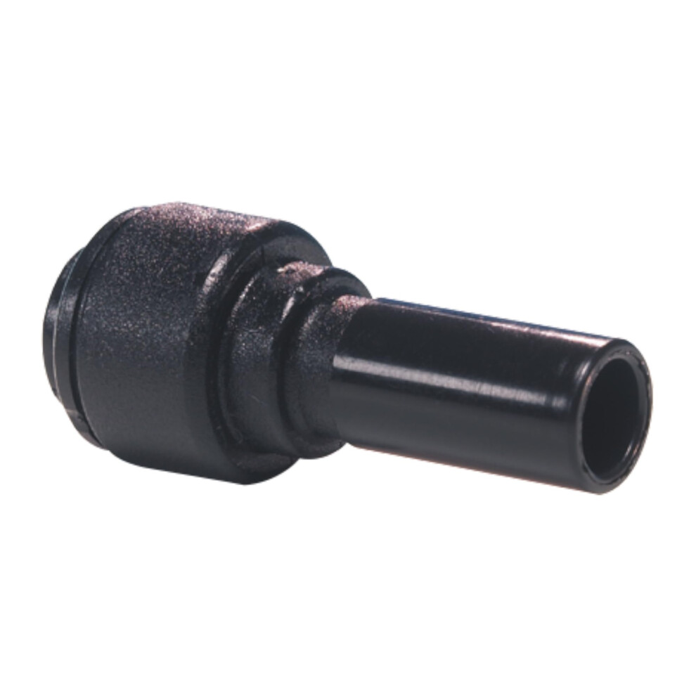 John Guest Push-Fit Acetal Reducer Fitting, Black, Leak-Tight Seal, Tool-Free Installation, Pack Of 4 85905887