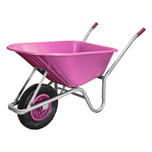 General Purpose 110L Moulded Polypropylene Wheelbarrow - Pink