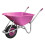 General Purpose 110L Moulded Polypropylene Wheelbarrow - Pink 1