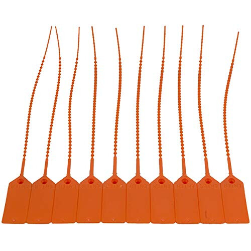 FSSS Ltd FIRE EXTINGUISHER SECURITY SUITCASE TAG TIES TAMPER SEALS x 25 (ORANGE)
