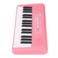 32-Key Electronic Keyboard with Microphone, Vibrato & Echo, Strawberry Red