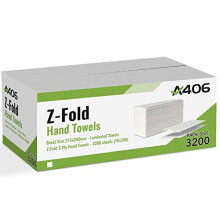 Multifold Z Fold 2 Ply Luxury White Paper Hand Interfold Towel Case of 3200