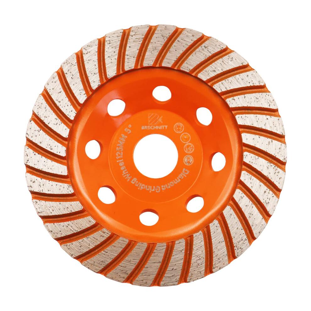 Concrete Diamond Turbo Grinding Cup Wheel,Brschnitt 125Mm Angle Grinder Diamond Turbo Row Cutting Wheel For Grinding/Polishing/Cleaning Surface Grind 91696472
