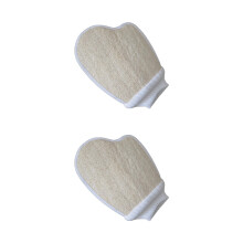 Loofah Bath Gloves for Deep Skin Exfoliation, Natural Fiber Shower Gloves for Dead Skin Removal