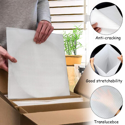 GIAK Foam Packing Sheets 100 Pack, Recyclable Polyethylene, White, 13'' X 13'', Packaging, Storage, Moving 2