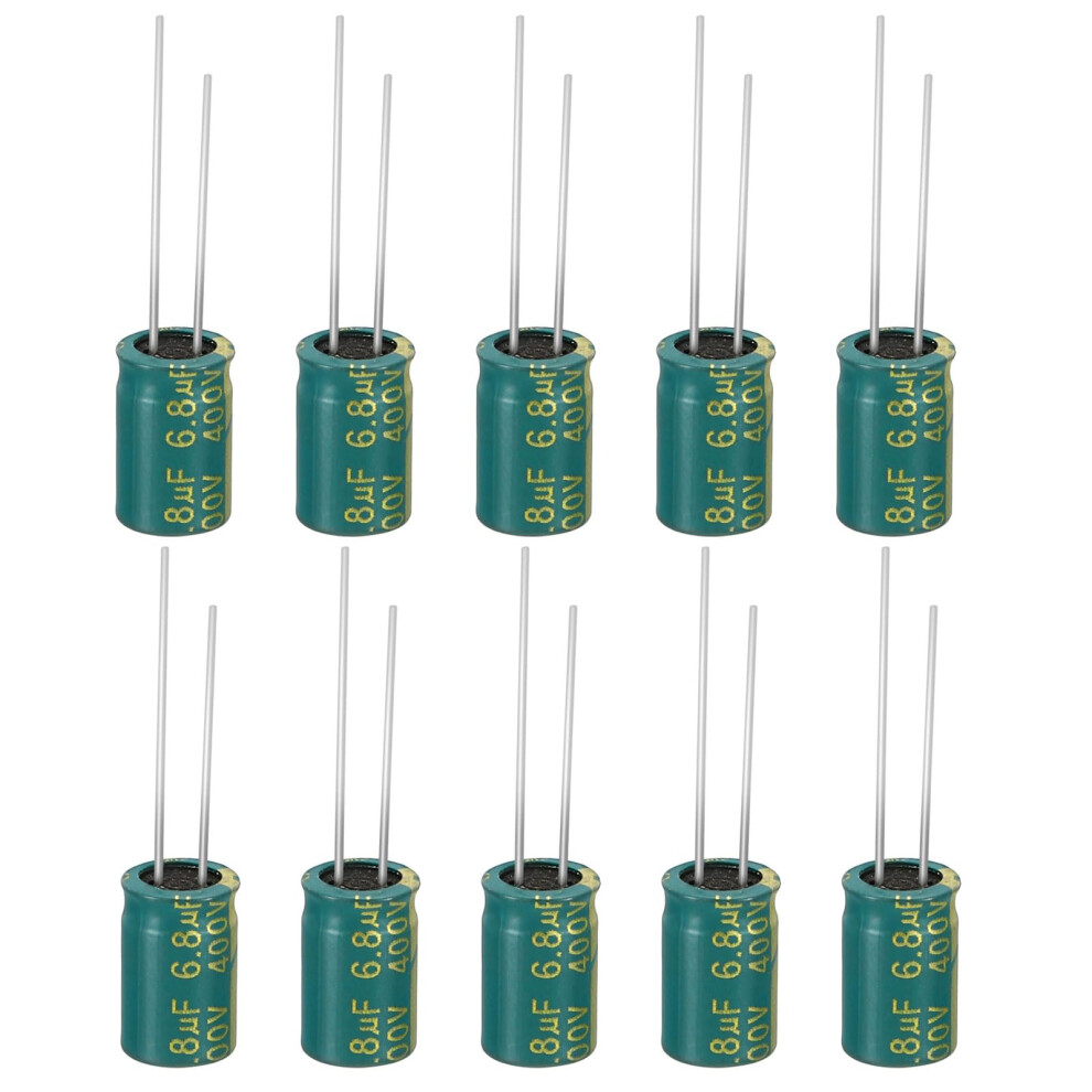 Patikil 400V 6.8Uf Electrolytic Capacitors, 10Pcs 8X12mm Aluminum High Frequency Electrolytic Capacitors For Tv, Lcd Monitor, Refrigerator, Circuit B 47924321