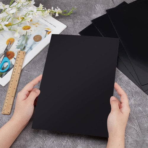OLYCRAFT 4 Sheets Black ABS Plastic Sheet 30x20cm ABS Plastic Plates 1mm Thick Hard Plastic Sheet for Architectural Models Sand Table Building Model 2