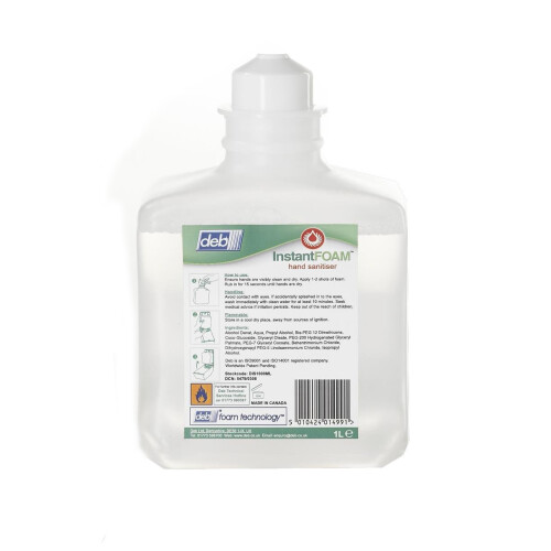 Deb DIS1000ML Instant Foam Hand Sanitiser, 1 unit