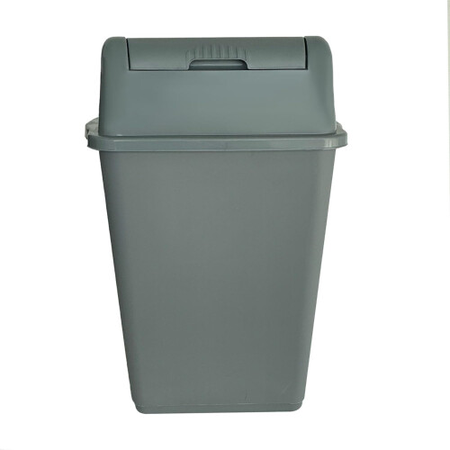 VTL 60 Litre Silver Plastic Swing Bin Durable For Kitchen And Home Waste 1