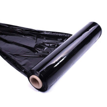 Black Heavy-Duty Pallet Shrink Stretch Wrap Strong Cast Parcel Packaging Cling Film 400mm x 150m - (1 Rolls)