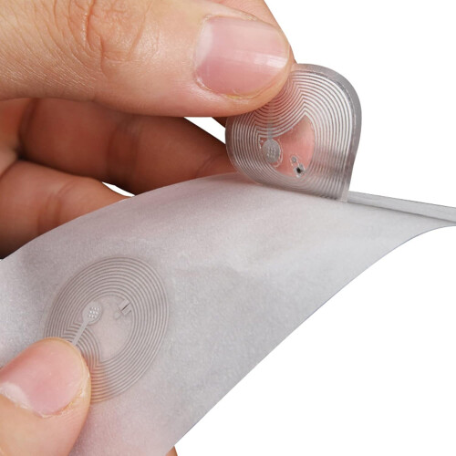 100PCS NFC Tags Stickers NTAG213 Blank RFID Adhesive Tag NFC 213 Programmable Tags Compatible with Android & iPhone 144 Bytes Memory (Round) 2