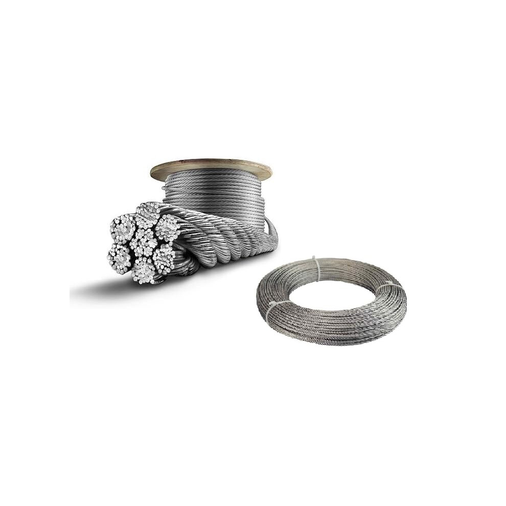 Wire Rope Cable Stainless Steel A4 316 Marine Grade 7X7 1Mm 2Mm 3Mm 4Mm (1, 250M, 3Mm) 46217615