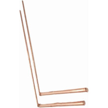 2Pcs Copper Dowsing Rods - 99.9% Copper Detector Rod Metal Detector Rod for Water/Treasure/Minerals/Finding Tools,length12 inches (Single Head - Flat