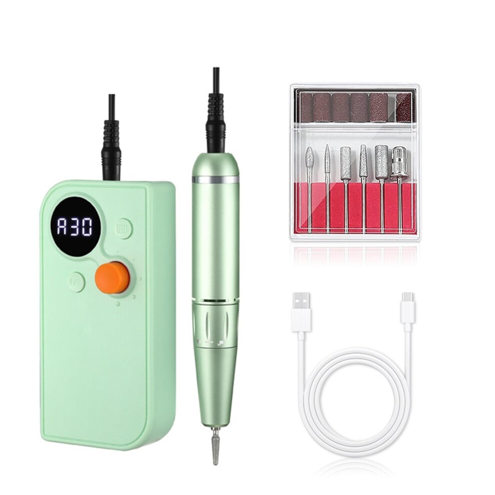 Electric Nail Drill 30000RPM Rechargeable Cordless for Acrylic Nails Manicure Pedicure Salon