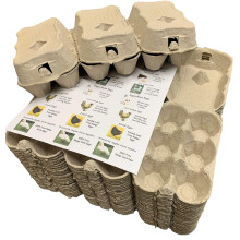 MPC ERADICATE Anglia Farm Supplies 100 Cardboard egg boxes half dozen cartons for medium to large eggs with 24 labels