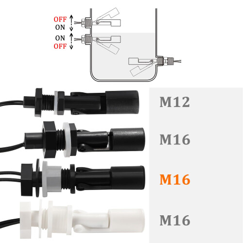 3 PCS 10W Water Liquid Level Sensor, Horizontal Float Switch, PP Side-Mounted Water Level Sensor Controller for Fish Tank Pool 2