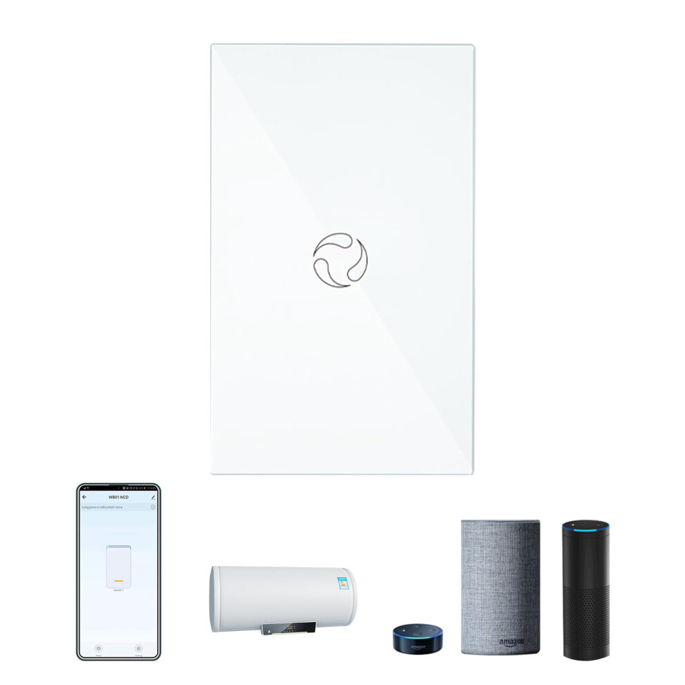 20A Smart Wifi Water Heater Switch With Voice Control, Timer, Alexa And Google Home Compatible 9070919006913