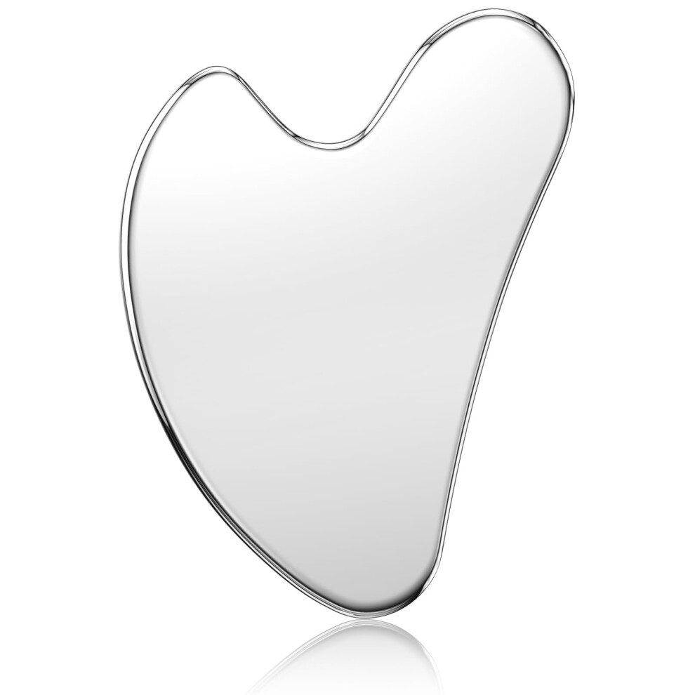 Stainless Steel Gua Sha Facial Massage Tool for Face and Body, Promotes Circulation and Skin Elasticity