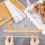 BENECREAT 48Pcs 7 Styles Square ABS Plastic Rod, Square Solid Bar Rods Smooth Plastic Tube Rods for DIY Model Material, Architectural Model Making, D 3