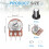 sourcing map 5Pcs WH-148 Potentiometer 3Pins B100K Ohm Linear Taper Rotary Potentiometer XH2.54 Variable Resistor Potentiometers with 5 Plastic Knobs 2
