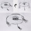 Modern Chrome Adjustable Ceiling Spotlights 3 Way Rotatable Light for Living Room Kitchen 2