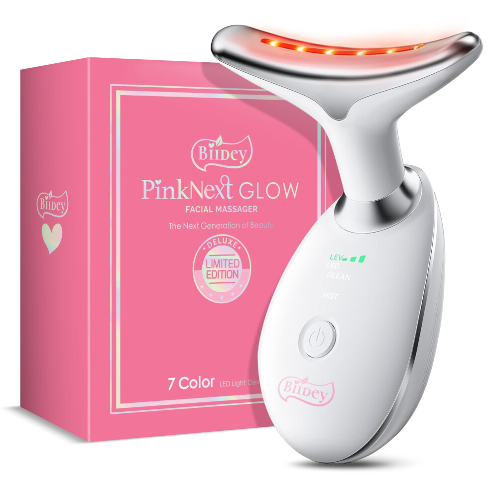 Red/Light Facial Massager With Therapy And Microcurrent For Face Lift, Neck Firming And Sculpting