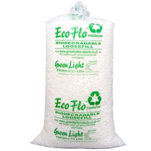 BIODEGRADABLE Packing Peanuts Polystyrene Chips ECO-FLO Void Fill (15 Cubic ECO-FLO)