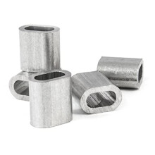 Aluminium Wire Rope Ferrules Crimping Sleeve Also for Marine Stainless Steel (2, 10mm)