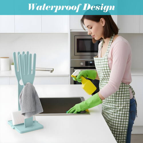 2 Pcs Kitchen Glove Holder, Kitchen Glove Stand Holder Plastic Glover 2