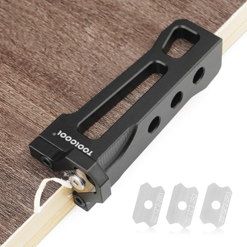 Toolcool Edge Banding Trimmer Veneer Edge Trimmer Chamfer Plane Edge Plane Edge Chamfer Burr Scraper For Woodworking (R1+R2+R3)