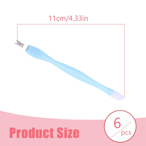Cuticle Remover and Pusher Set with VShaped Trimmer, 6pcs Professional Manicure Tools 1