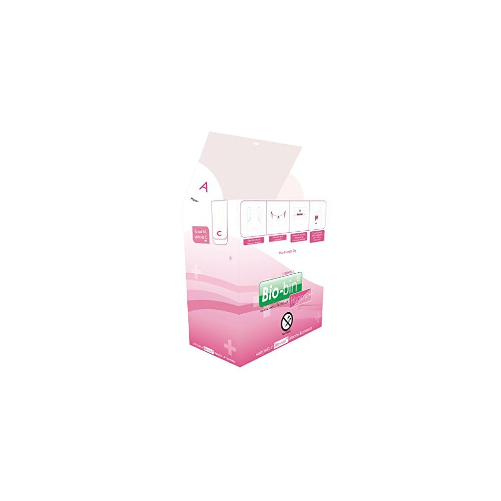 Pack Of 10X - Hygiene+ 14L Sustainable Sanitary Bin, Paper Based, Nappies, Feminine Hygiene, Disposable, No Contract Bio-Bin