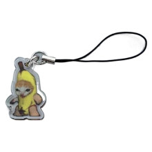 Banana Cat Phone Charm with Cute Pendant Lanyard AntiLost Strap Keychain for Students