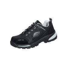 Skechers Men's Gatlon Strigax Work Shoes, Black Gray Leather/Synthetic/Textile, 10 UK
