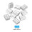 sourcing map 3/32" 2.5mm Aluminum Crimping Loop Sleeve Double Ferrule for Wire Rope Cable Line End, Silver 10pcs 3