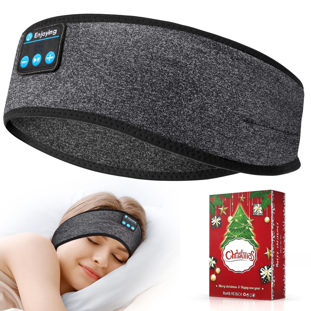 Sleep Headphones Bluetooth 5.2 Headband With Ultrathin Speakers 10H Battery For Adults Grey 9455672916578