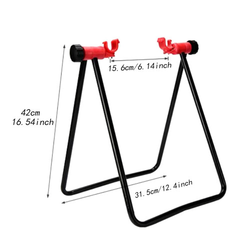 Bike  Stand with Stable Triangular Structure, Rear Wheel Clamp, Foldable Storage for Indoor 2