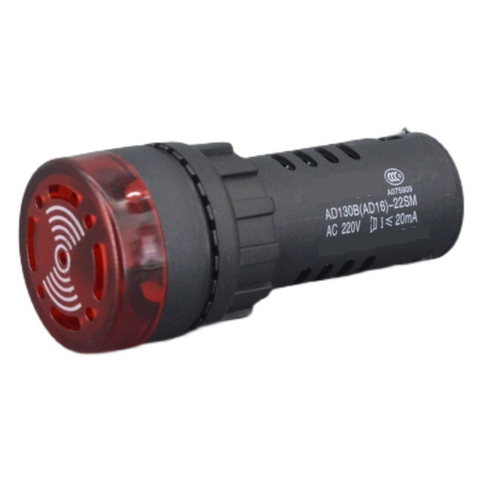 Industrial Warning Buzzer 22Mm 220V Sound And Light Panel Mount Alarm With Bright Indicator 9455672917025
