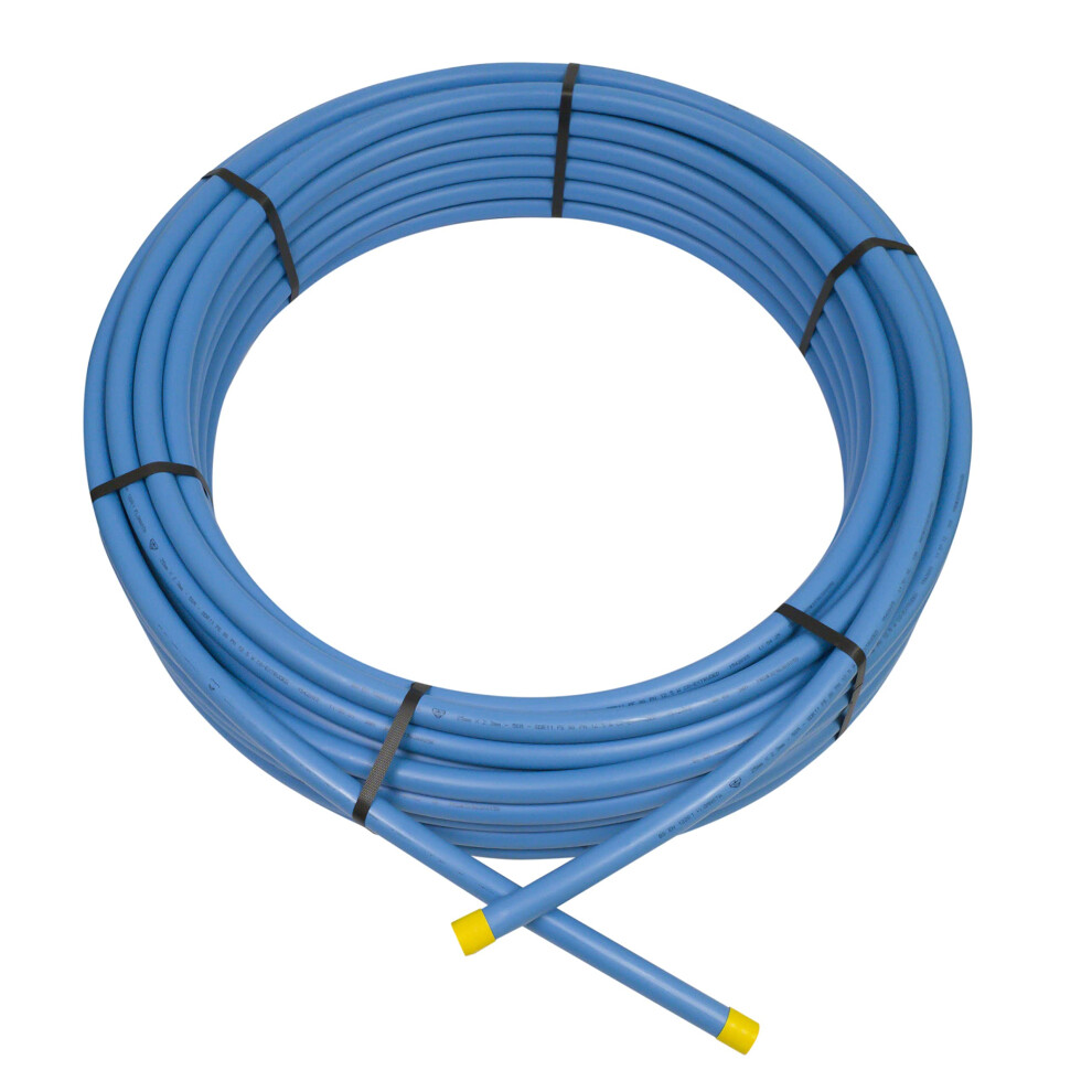 Polypipe 25 Metre Roll Of 25Mm Blue Water Mains Service Mdpe Pipe 2525Bu 93311328